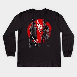 Gladiator vs Samurai Kids Long Sleeve T-Shirt